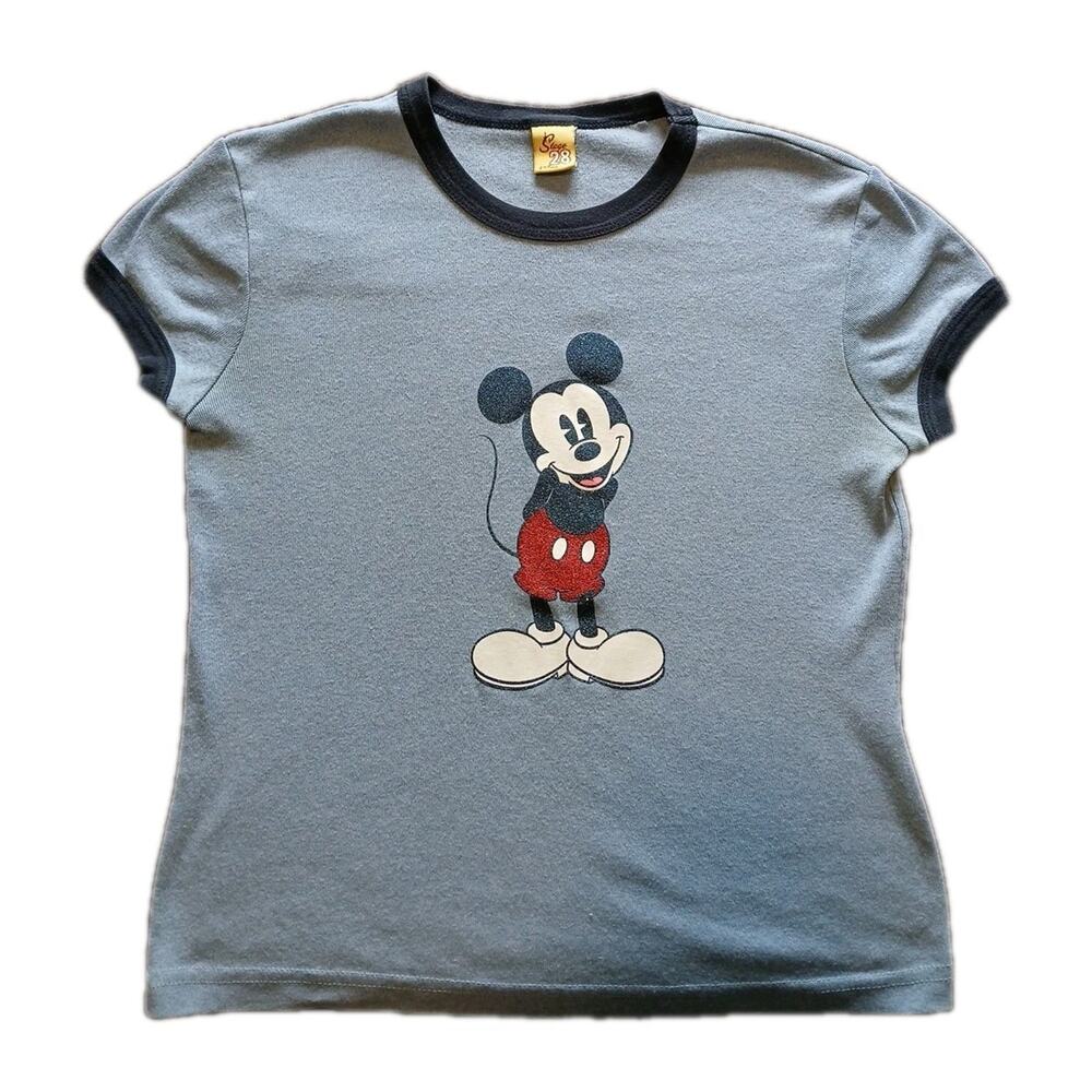 Disney Mickey Mouse Youth Small T-Shirt Navy Blue Classic Mickey Licensed Kids